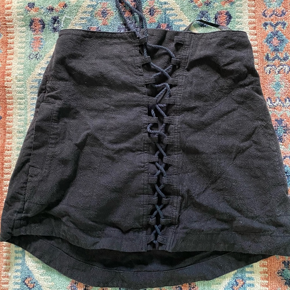 Free People Tie Up Mini Skirt